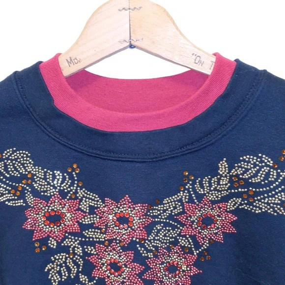 Top Stitch by Morning Sun Women's Size 2XL Christmas Holiday Design Sweat Shirt - Picture 3 of 10